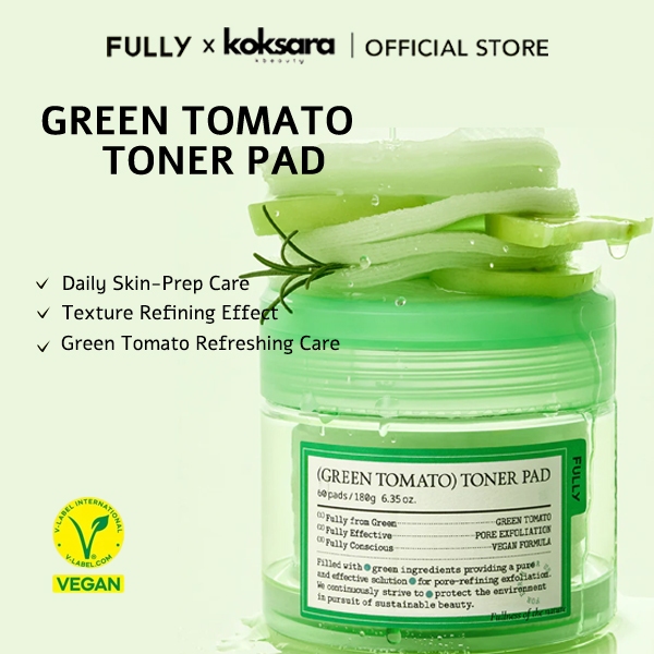 FULLY OFFICIAL Green Tomato Toner Pad 60pcs