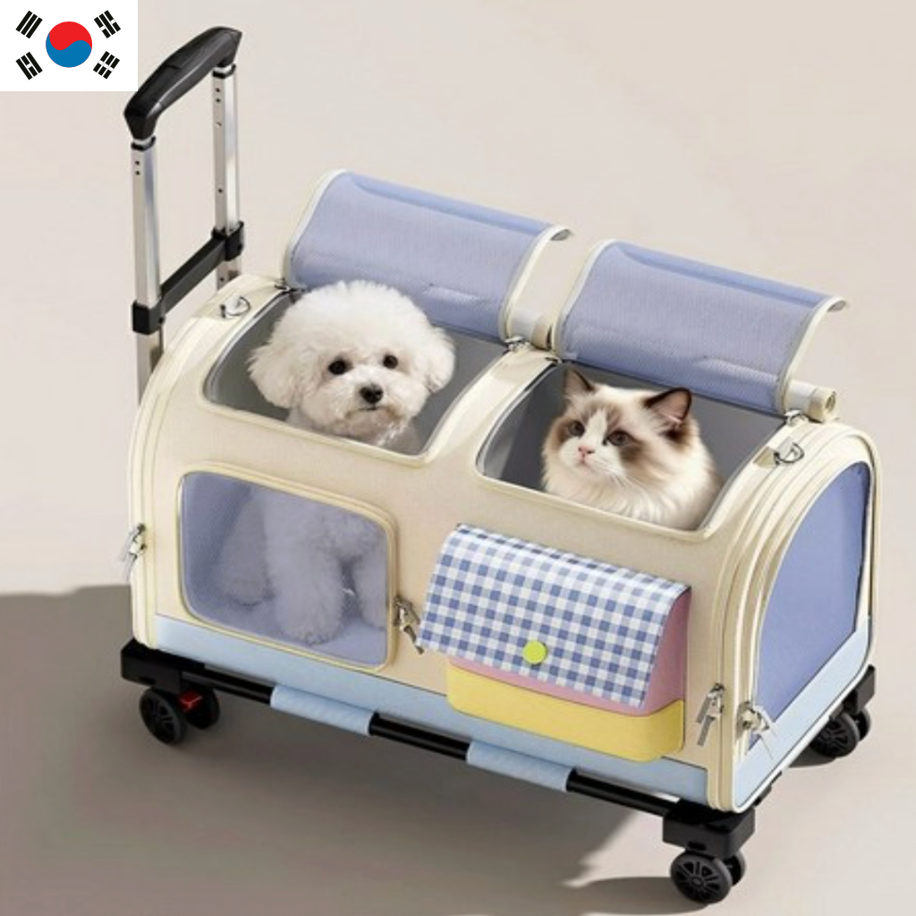4 Em 1 Transportador De Animais De Estimação Com Rodas Mochila Dobrável Cão Gato Viagem Transportadora Rolando Pet Troll
