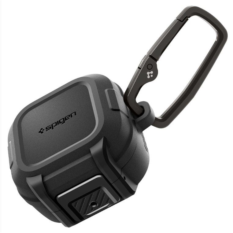 Spigen-Capa lock fit Com Mosquetão Para galaxy buds 4/4 pro Preta