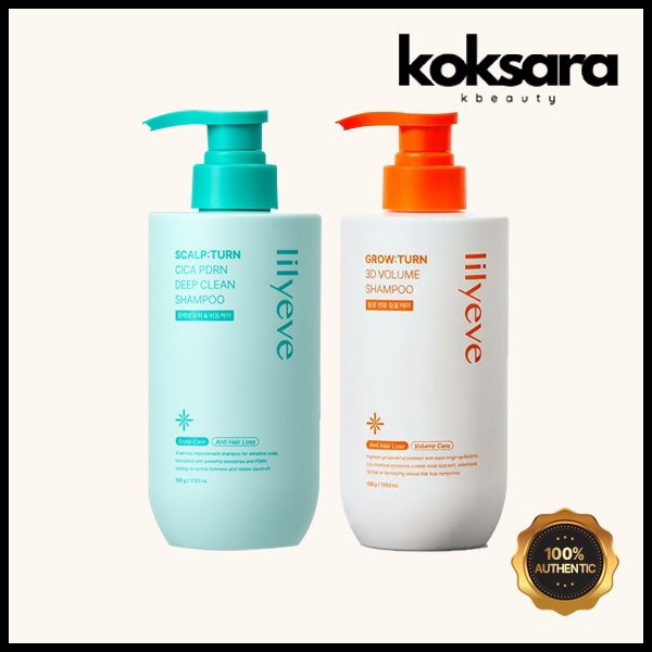 Lilyeve Growton 3D Volume / Scalpturn Cica PDRN Shampoo 500ml 2 Types em Oferta na Shopee