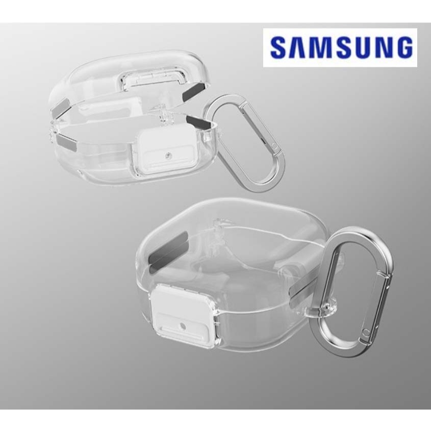 Samsung Galaxy Buds4 Genuíno | Capa Rígida Transparente Buds 4Pro Clip Com Mosqu