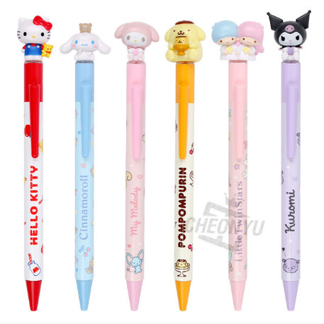 Sanrio Japão Autêntico Caneta Esferográfica De Alta Qualidade 0.5mm Hello Kitty Pequena Estrela Gêmea Pompompurin Kuromi Cinnamoroll Minha Melodia em Oferta na Shopee