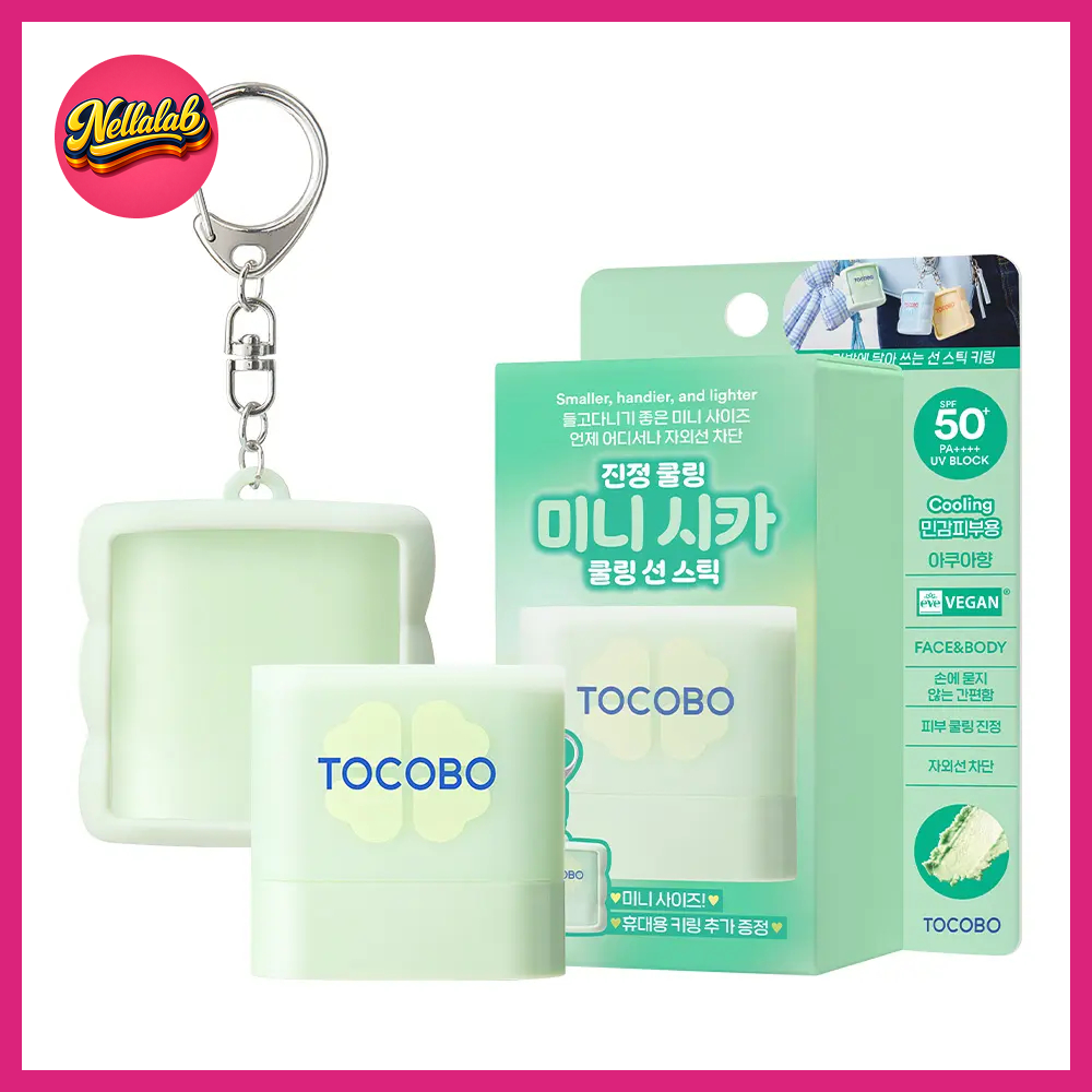 [Tocobo] Cica Cooling Mini Sun Stick 11g , Edição De Chaveiro Protetor Solar Vegano Portátil