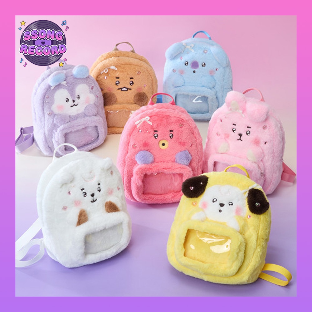 Bolsa De Pelúcia De Bolso Transparente Para Bebê BT21 (U Com Fita) em Oferta na Shopee