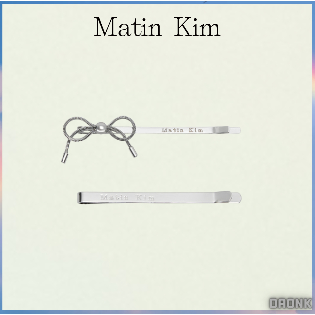[MATIN KIM] Conjunto De PIN De Fita BOBBY Em Prata Coreia 100 % Autêntico
