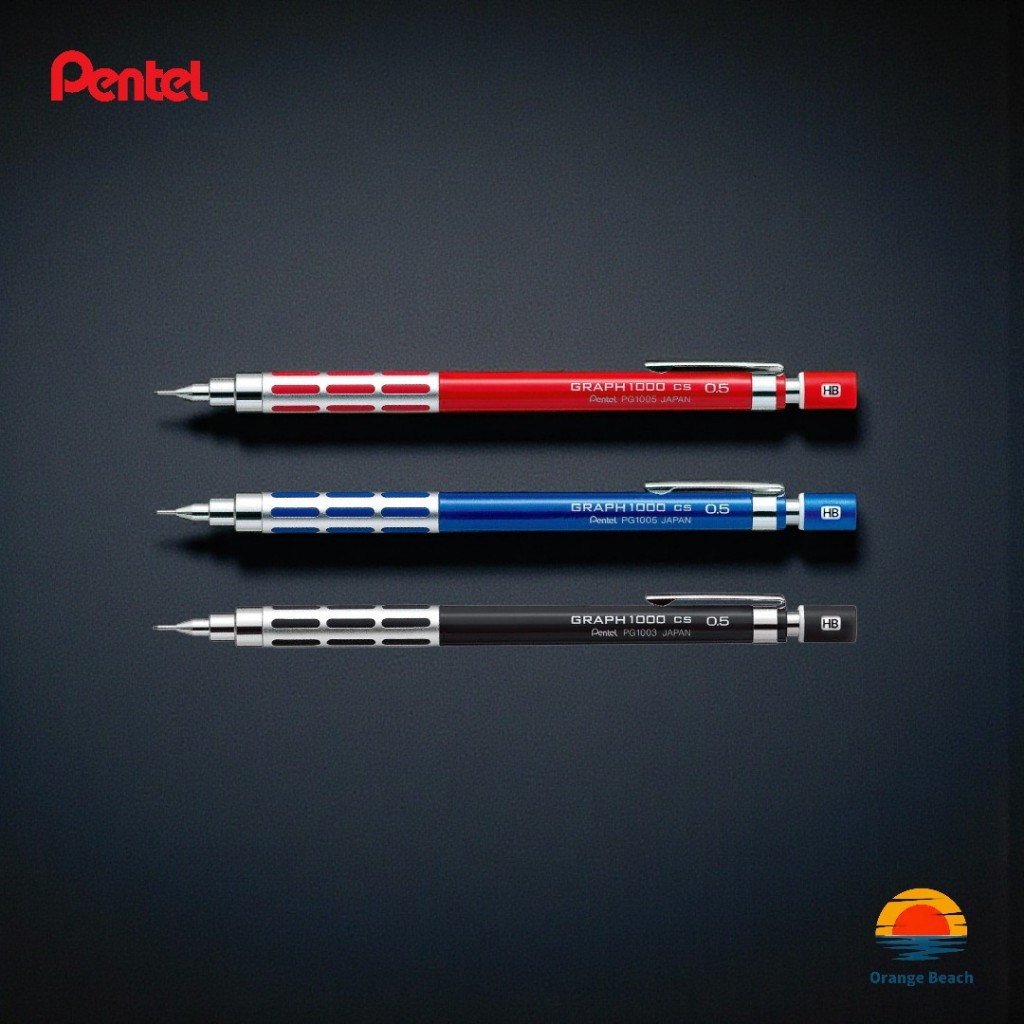 Pentel Graph 1000CS Lapiseira Tecnica PG1003CS PG1005CS/0.3mm 0.5mm/Garra em Latao/Japao
