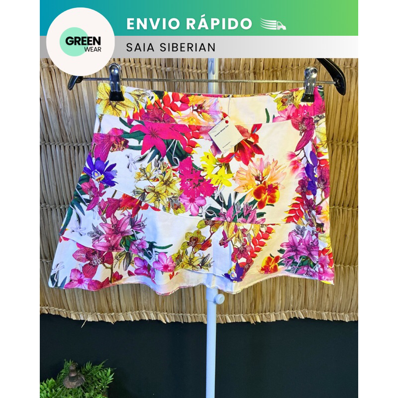 Saia Florida Siberian Tamanho 36 | Brechó Green Wear