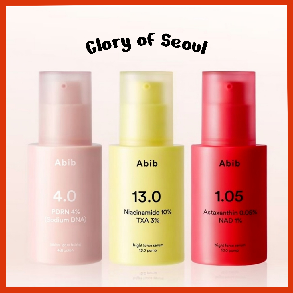 [Novo] ABIB Serum 30ml/3Types (Bright Force , Red Effect PDRN Glow) em Oferta na Shopee