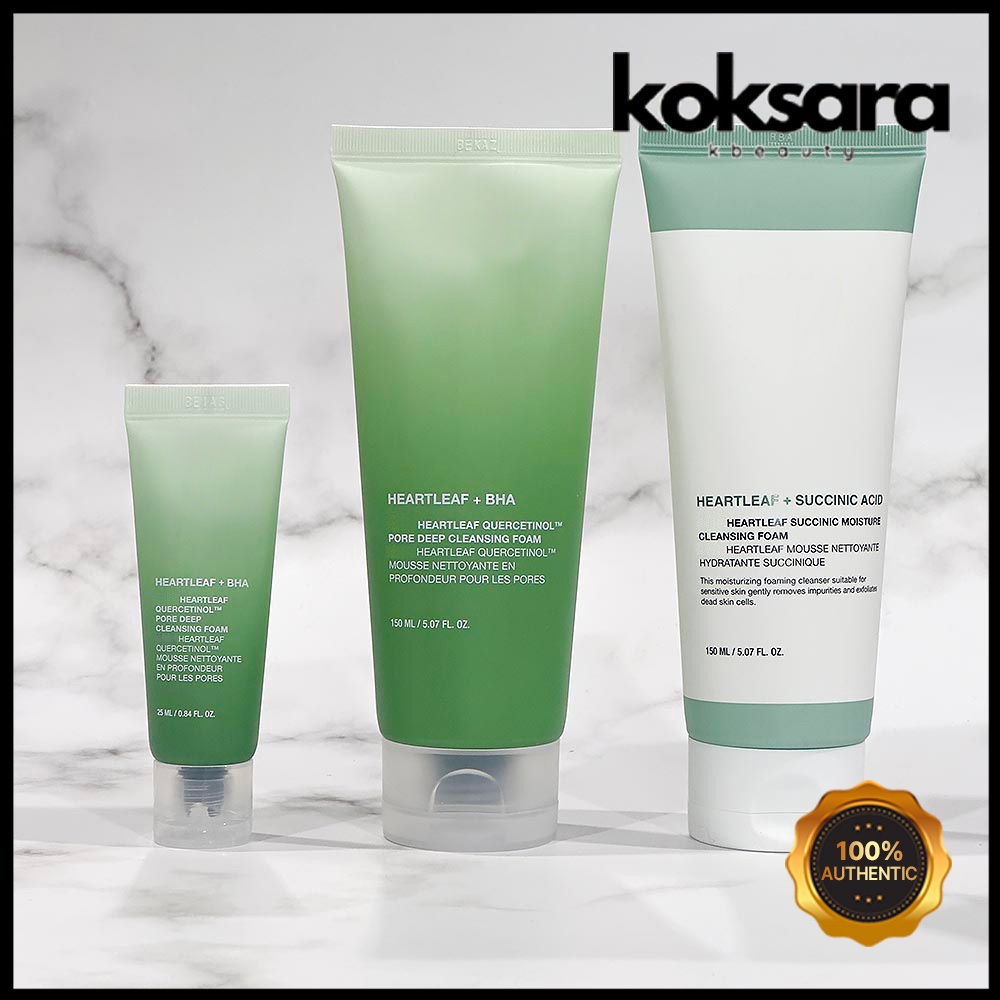 AUNA heartleaf pore deep/succinic moisture cleansing foam 150ml,deep cleansing foam 25ml