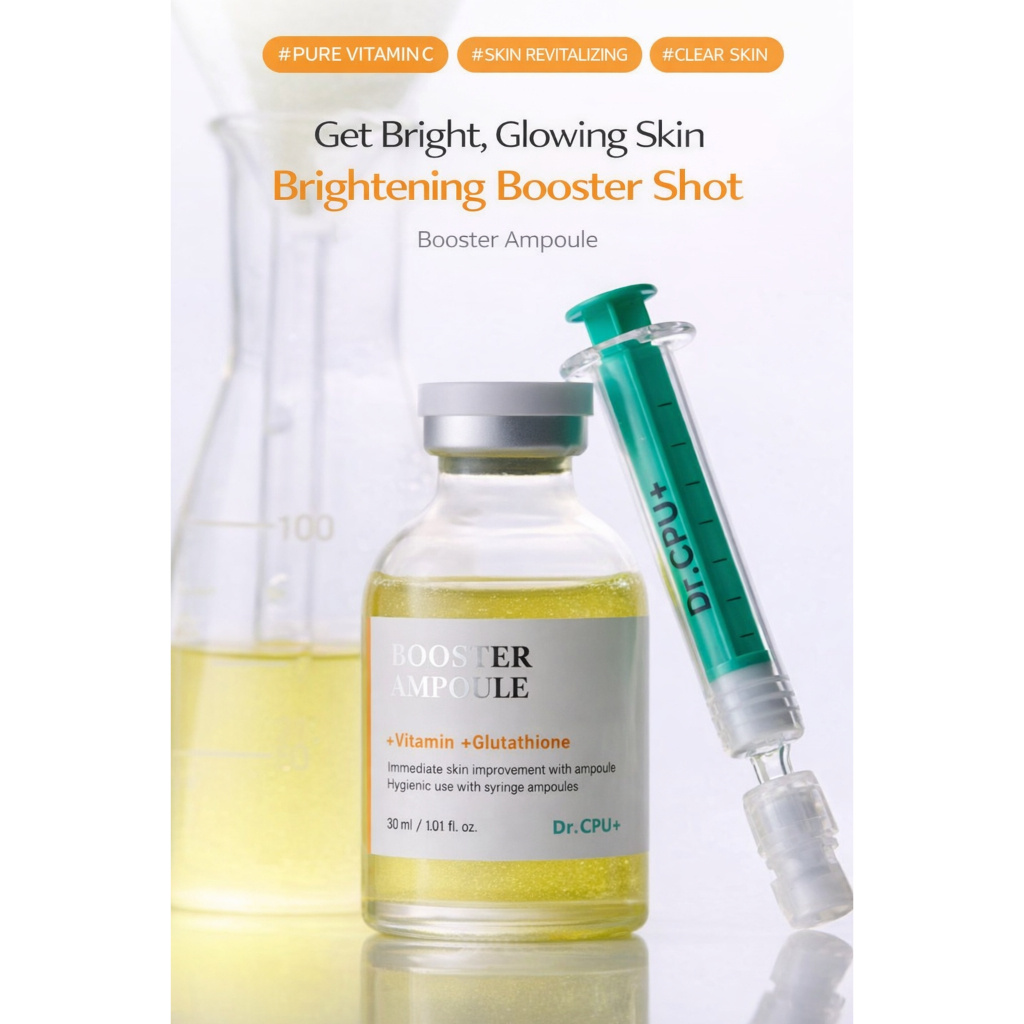 Beauty Skincare-Dr.CPU Vital Booster Ampola 30ml Vitamina C Glutationa Soro Iluminador Cuidados Com O Tom Da Pele/Nav
