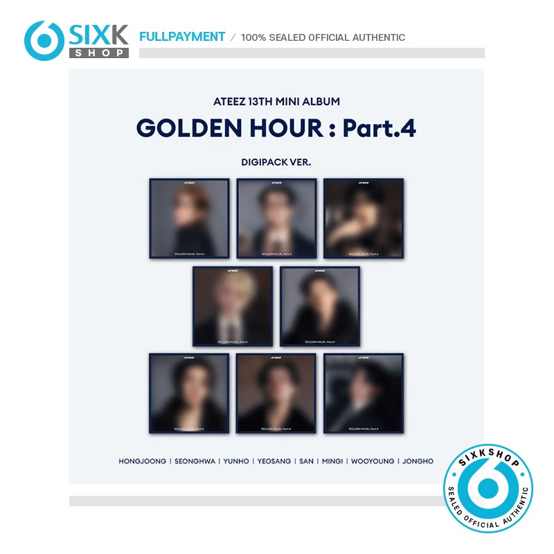 ( HELLO LIVE _ MEET & CALL POB ) ATEEZ 13th Mini Album GOLDEN HOUR : Part.4 em Oferta na Shopee