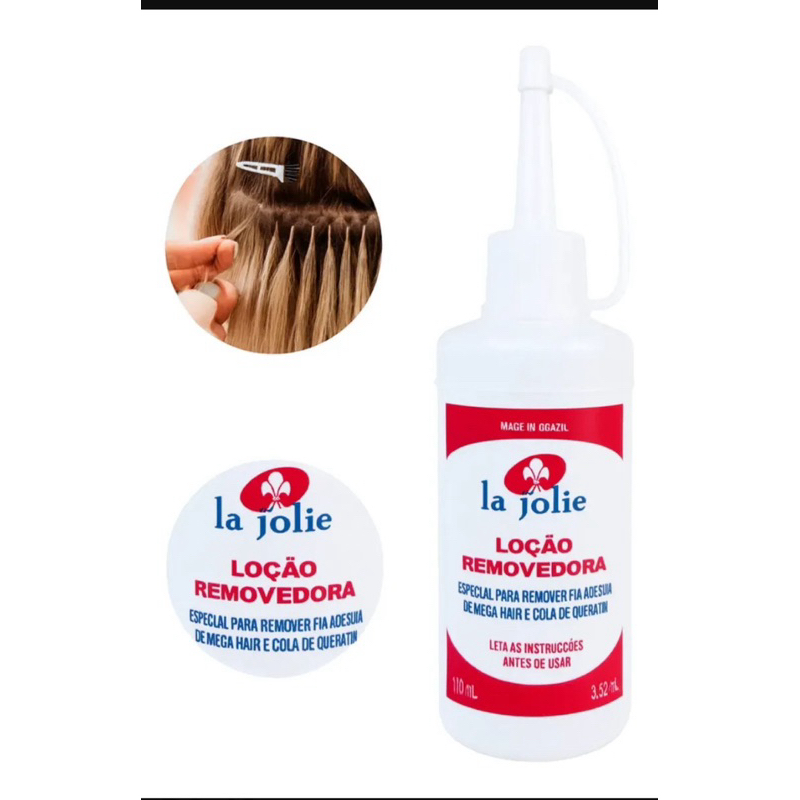 Removedor de Mega Hair La Jolie 100ml – Remove Cola e Fita Adesiva com Segurança