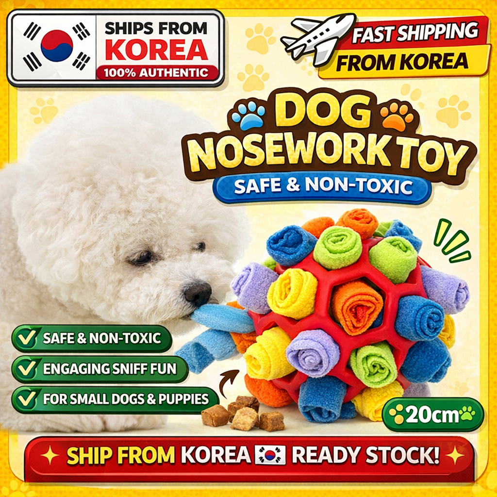 BoomBoomPo Nosework Dog Toy Snuffle Ball Brinquedo Interativo De Tratamento 20 Cm 100 % Navios Autênticos Da Coreia