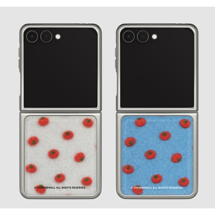 The ninemall-Capa Magnética Prateada Para galaxy z flip 7 6 5