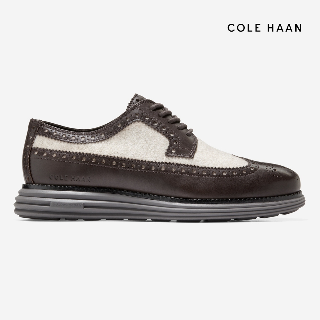 [Cole Haan] ØRIGINALGRAND Longwing Oxford Sapatos Sociais Masculinos Marrom Escuro/Largura W