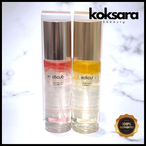 [NEW] MEDICUBE PDRN Pink Glow Jelly Mist Serum, Kojic Acid Turmeric Vita Jelly Mist Serum 100ml em Oferta na Shopee