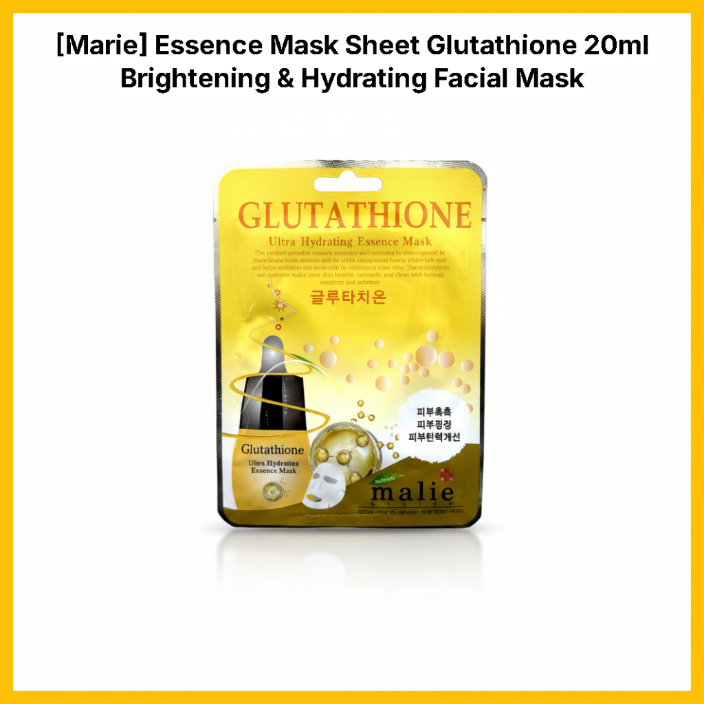 [Marie] Essence Mask Sheet Glutationa 20ml Máscara Facial Iluminadora E Hidratante