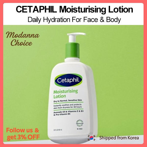 Loção Hidratante CETAPHIL 591ml Diária Para Rosto E Corpo Pele Seca Sensível