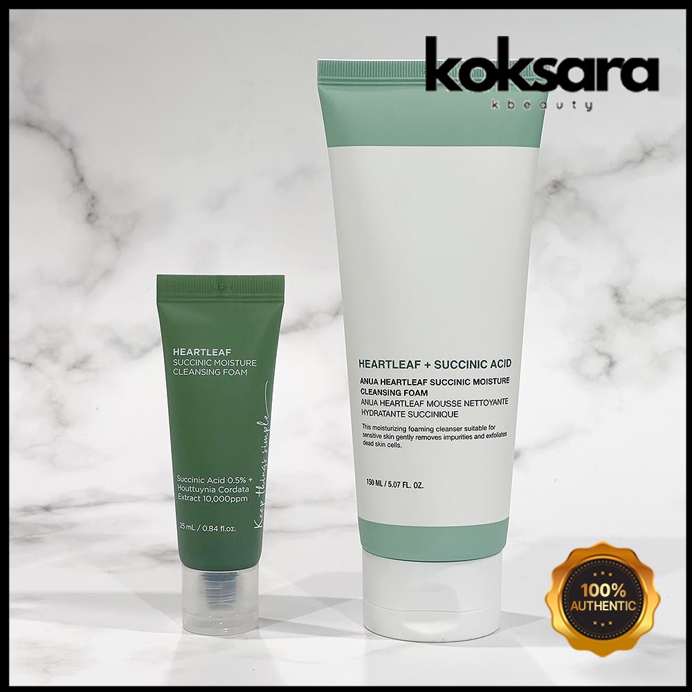 AUNA heartleaf succinic moisture cleansing foam 25ml,150ml