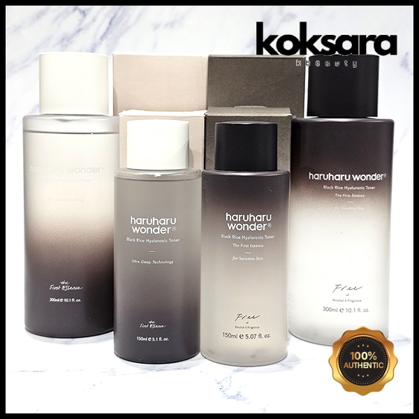 HARUHARU WONDER Black Rice Hyaluronic Toner 150ml, 300ml / 4 types(alcohol/ free of alcohol)