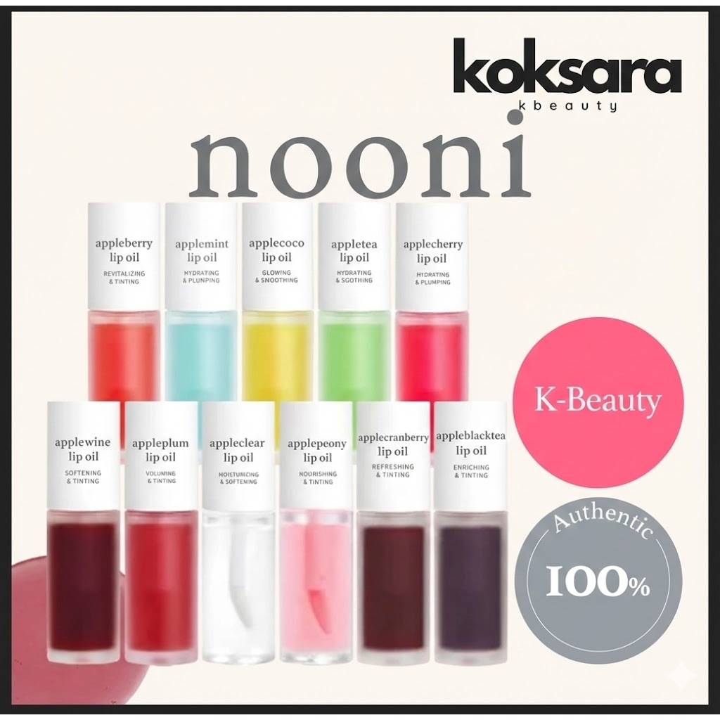 NOONI OFFICIAL Lip Oil 3.5ml 11colors(Long-Lasting, Moisturizing, Plumping,Waterproof,No Peel Off, Hydrating)