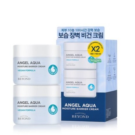Kit Creme Barreira Hidratante Beyond Angel Aqua 150ml x2 Pele Seca e Sensível