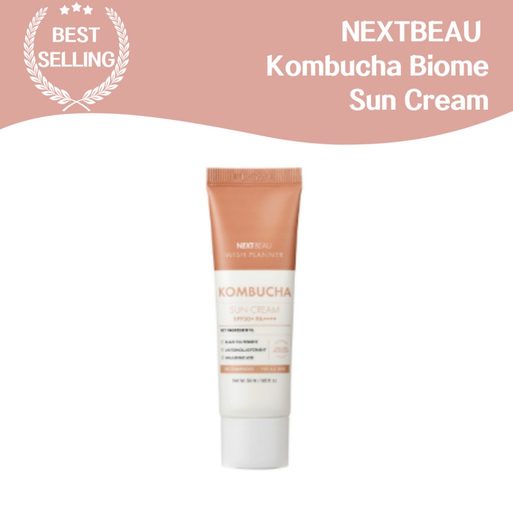 Nexcxstbeau Wish Planner Kombucha Sun Cream 55ml Protetor Solar Somente Sensibilidade , Diário Que Cuida Da Seda , Hidratação , Envelhecimento E Prevenção De Problemas Ao Mesmo Tempo