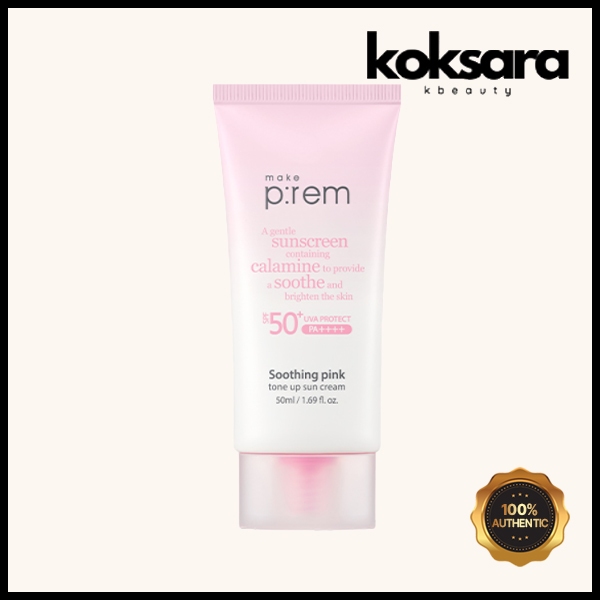 makeprem uv defense me calming tone-up sun cream 50ml em Oferta na Shopee