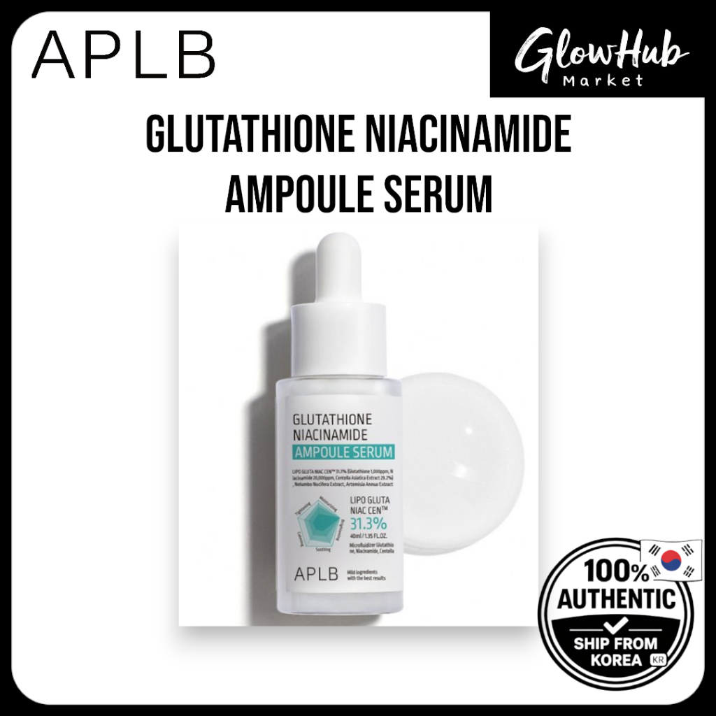 APLB Glutationa Niacinamida Ampoule Serum 40ml – Cuidado Iluminador Do Tom