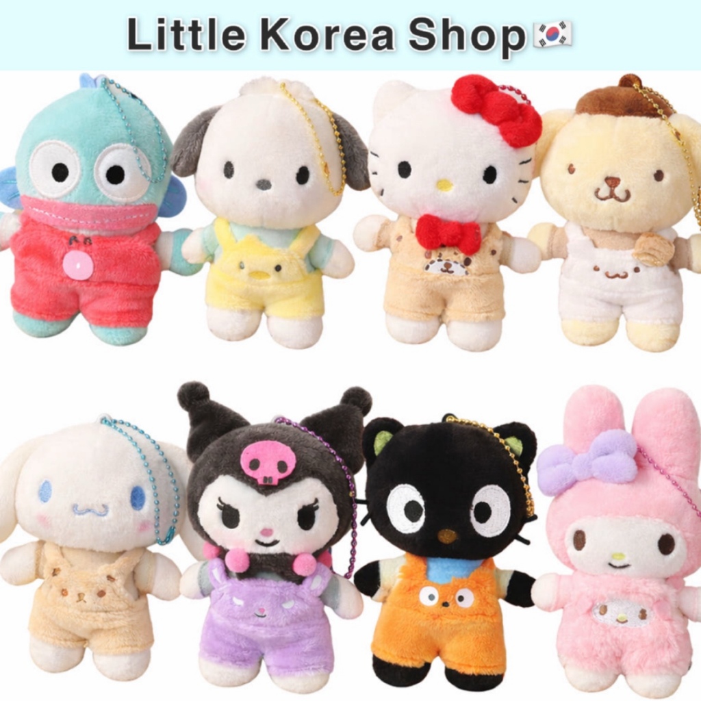 [Sanrio] 2026 Novos Produtos ✨ Mini Boneca De Pelúcia Genuína De 10 Cm , Cabide De Bolsa/Acessório Vestida/Hello Kitty ,