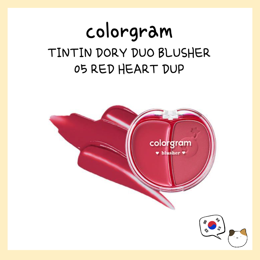 colorgram TINTIN DORY DUO BLUSHER 05 RED HEART-Envio Da Coreia # goodPrice
