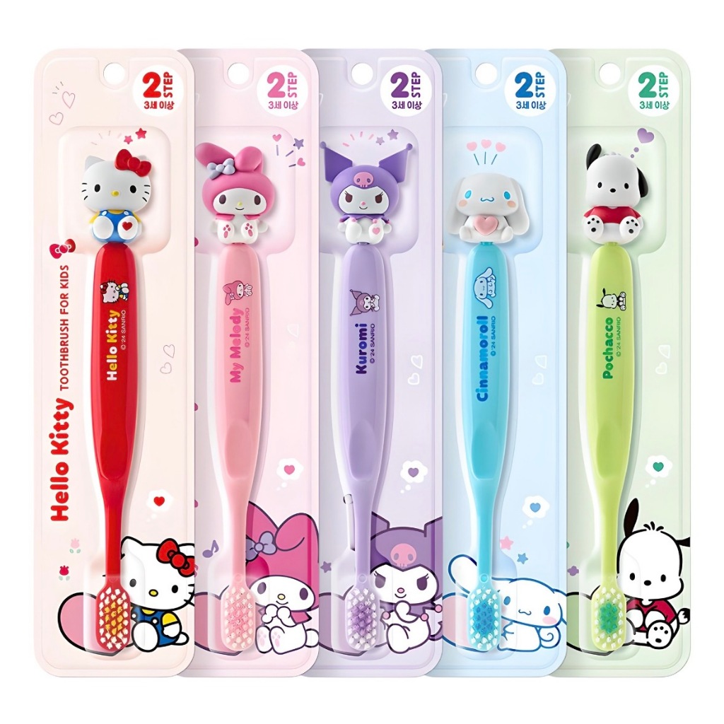 Escova De Dentes Infantil Atex Sanrio Figure 3 – 5a | Alça De Personagem Fofa Aperto Fácil Tempo De Escovação Divertido