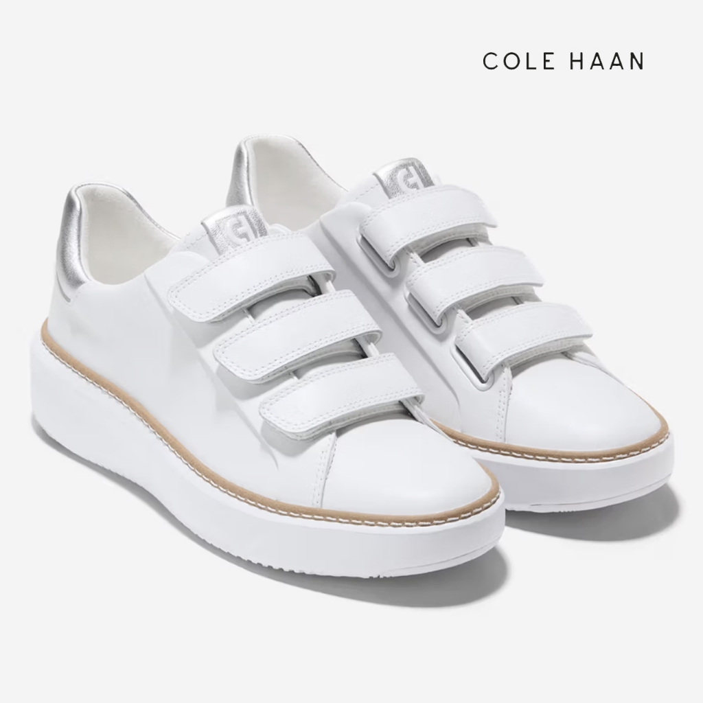 [Cole Haan] GRANDPRØ Topspin Tênis Feminino Com Alça Tripla Branco Largura C
