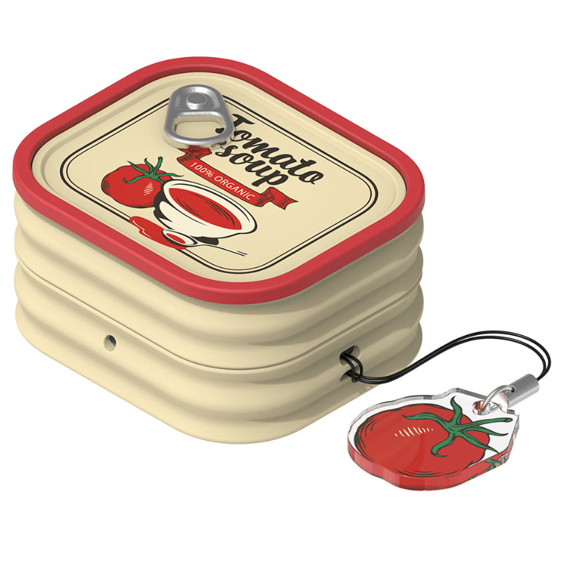 Samsung-Caixa De Comida Para galaxy buds 4/4 pro-Sopa De Tomate/mac E Queijo