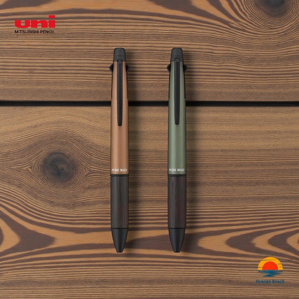 Uni Pure Malt Jetstream Inside Multi Pen 4&1 0.5mm/Caneta de Madeira de Barril/Luxo Japones