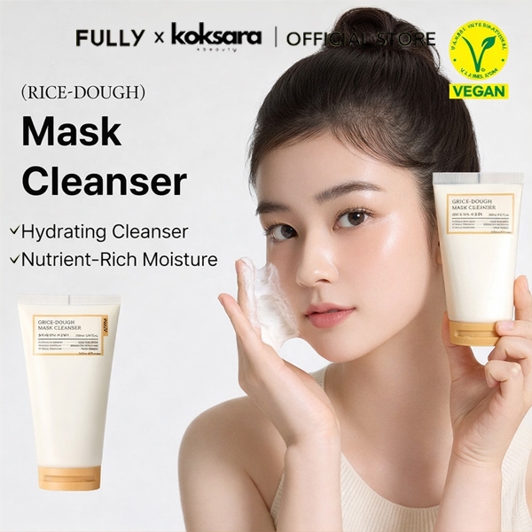 FULLY OFFICIAL Rice-Dough Máscara Sabonete facial 130ml, 30ml