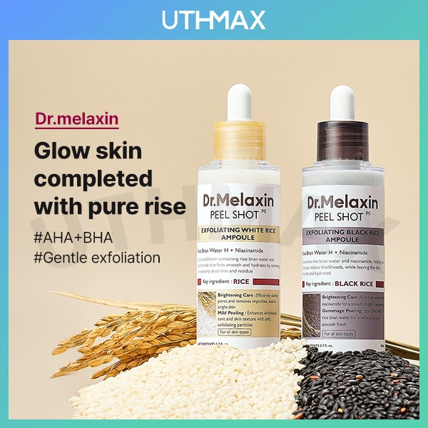 [Dr.Melaxin] Peel Shot Esfoliante Arroz Preto/Ampola De Branco 80ml