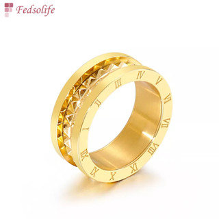 Fedsolife Aliança Moda Novo Estilo Anel Numeral Romano Feminino Simples Casal Único