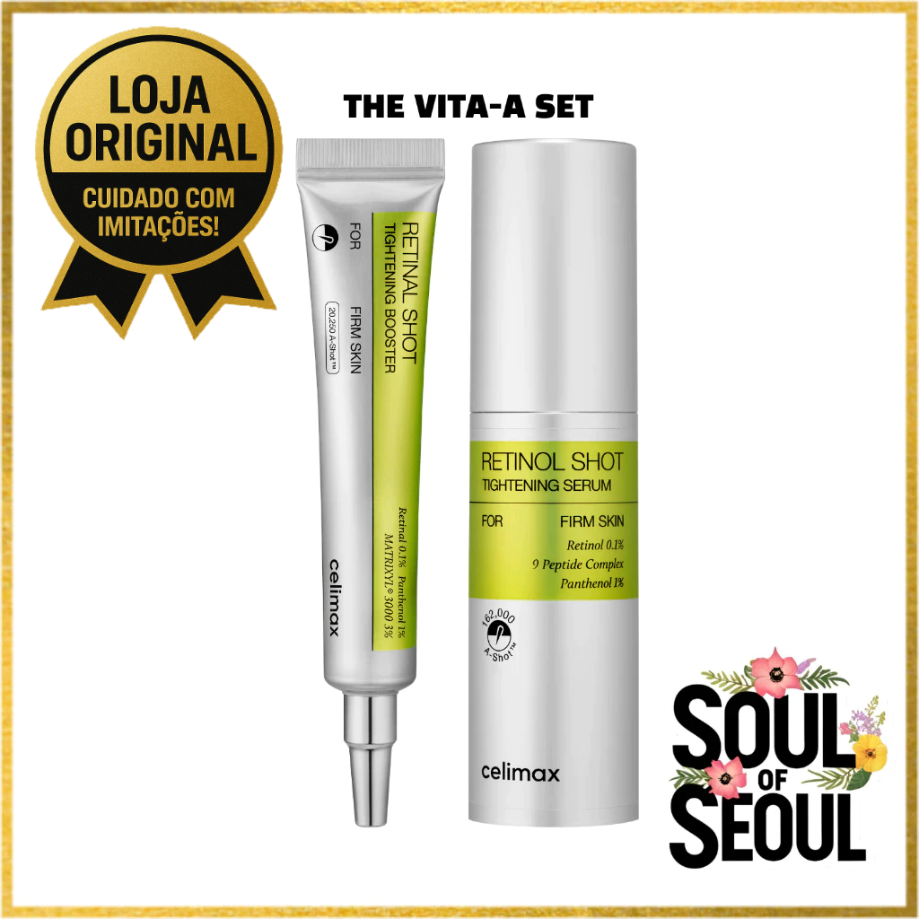 [CELIMAX] THE VITA-A  SET (RETINAL SHOT TIGHTENING BOOSTER 15ml + RETINOL SHOT TIGHTENING SERUM 30mL) Conjunto em Oferta na Shopee