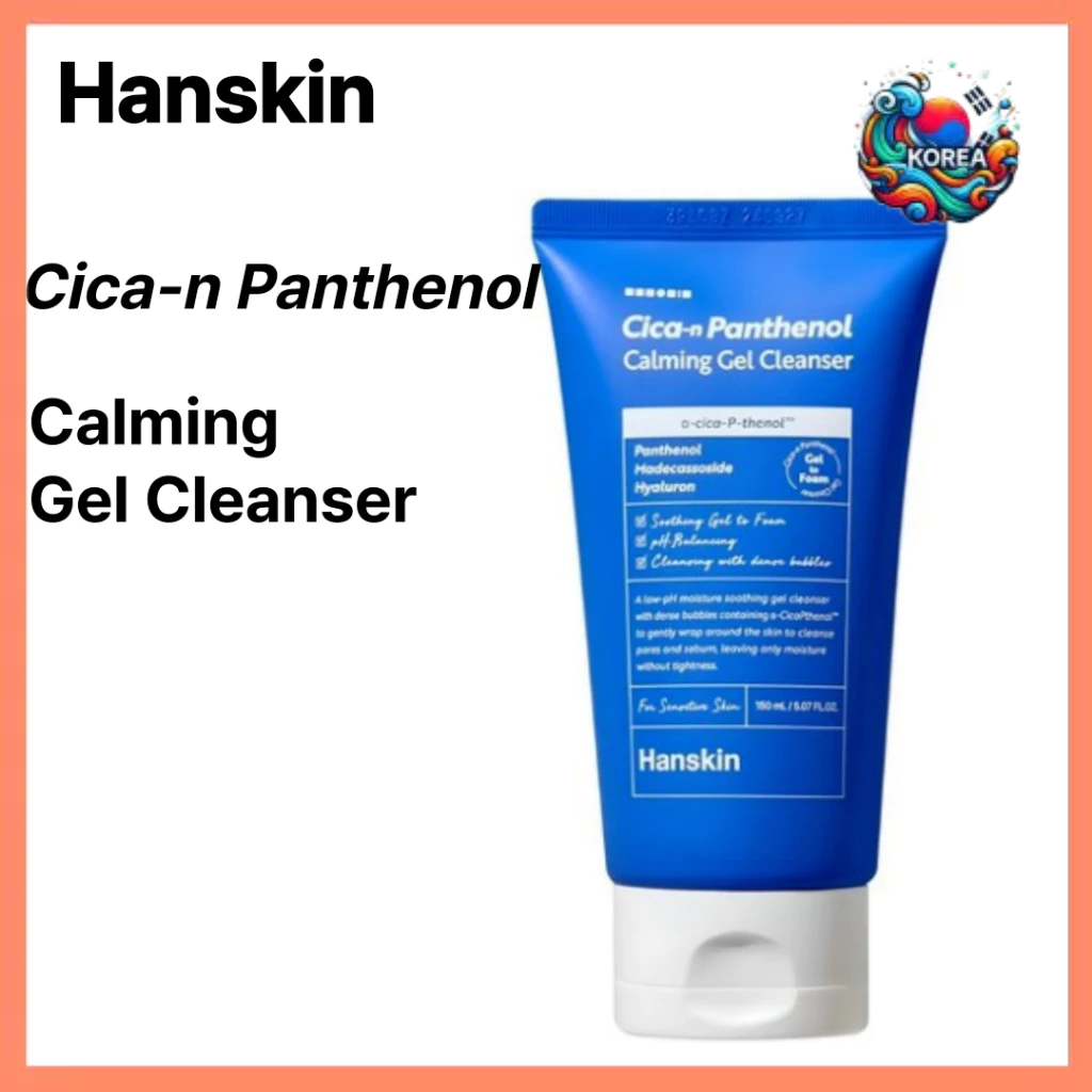Hanskin K-Beauty Cica Pantenol Gel De Limpeza Calmante (150ml)-Sabonete Facial Hidratante Suave Para Pele Sensível