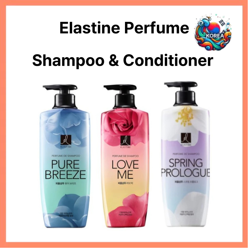 ELASTINE Shampoo E Condicionador Perfume De Longa Duração 600ml | Pure Breeze , Love Me , Aromas De Prologue De Primavera