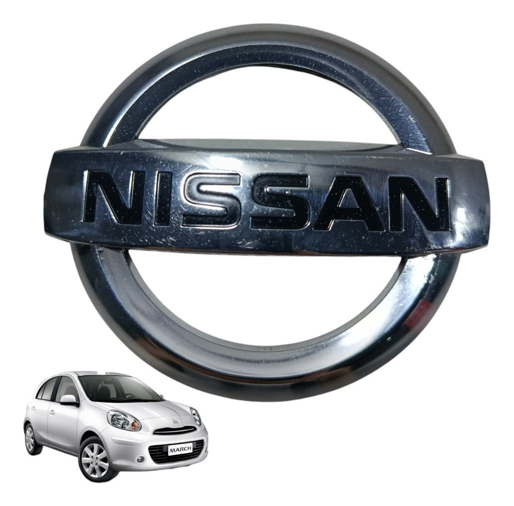 Emblema Grade Nissan March Comando Dianteira 2011 A 2014 Pra