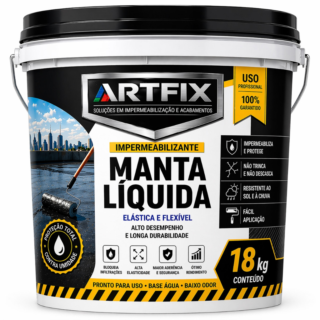 Manta Líquida 18kg Emborrachada - Cores - Envio 24h Paredes Lajes Casa Construção