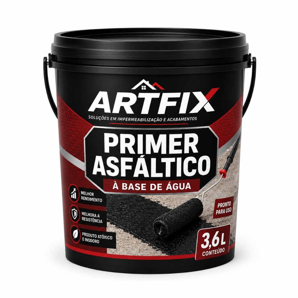 TOP-VENDAS Artfix Primer Asfáltico Base Água 3,6L e 18L para Impermeabilização – Sucesso de Vendas