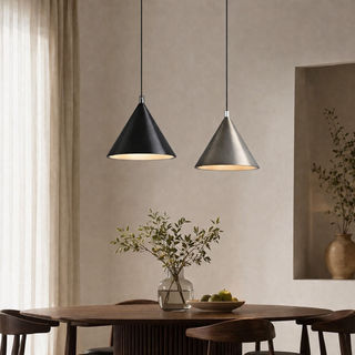 Lustres De Cone Minimalistas Italianos, Luz De Teto Pendente Ajustável De Alumínio LED, Lâmpada Suspensa Decorativa Pa