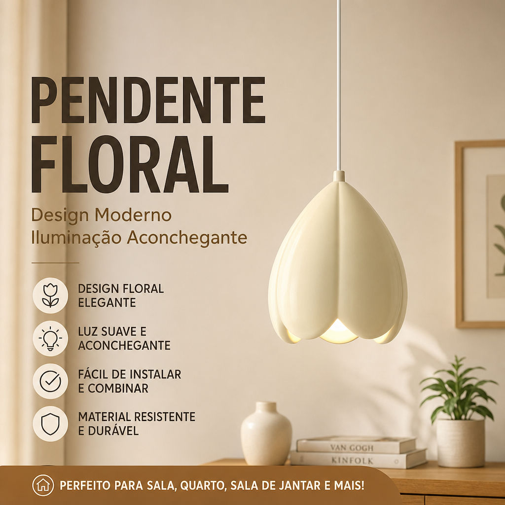 Lâmpada Pendente Floral Moderna E Macia, Abajur De Vidro Creme Para Quarto, Sala De Jantar Estar