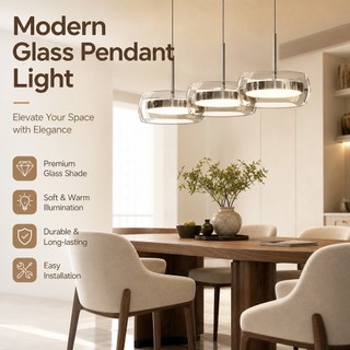 Luz Pendente Nórdica Para Sala De Jantar CZHLIFE , Lustres De Teto De Vidro LED Minimalistas Modernos , Droplight Decora