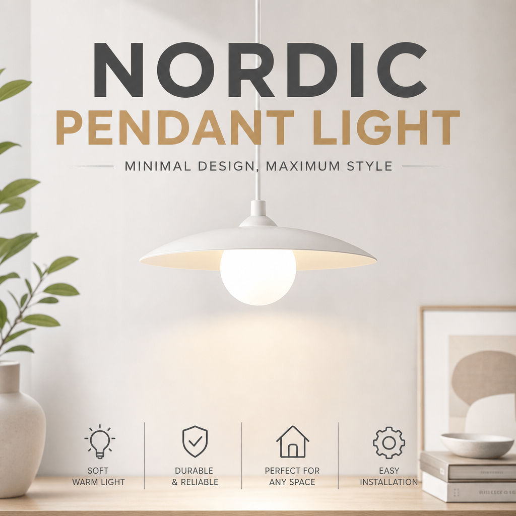 Luz Pendente Nórdica Mínima Moderna Branca Tricolor LED Para Quarto Sala De Jantar Estar
