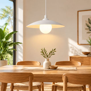 Luz Pendente Branca Tricolor LED Suspensa Estilo Mínimo Moderno Para Sala De Jantar Quarto Estar