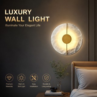 Lampu Dinding Mármore Arandela De Parede Design Redondo De Luxo Luminária De Parede Restaurante, Café, Quarto